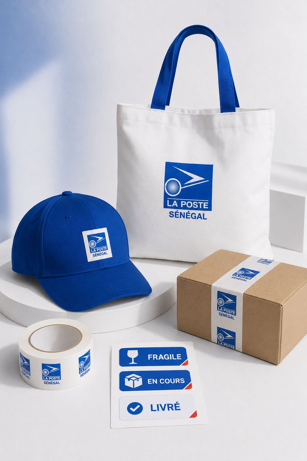 Goodies et packaging de marque · La Poste Sénégal