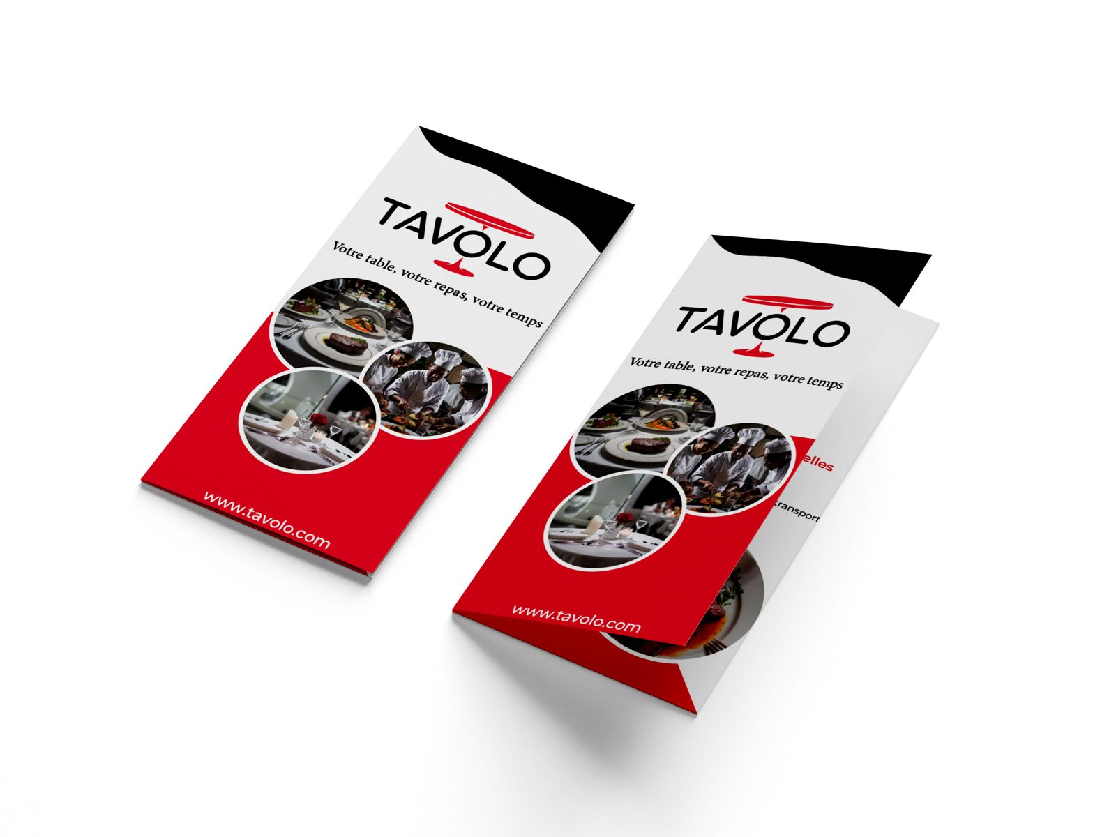Dépliant trois volets, extérieur · Tavolo